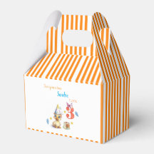 Boîte de faveur de pignon Mignonne poule gâteau or