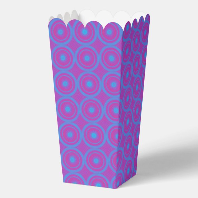 Ballotins Boîte de faveur de popcorn à impression géométriqu (Recto)