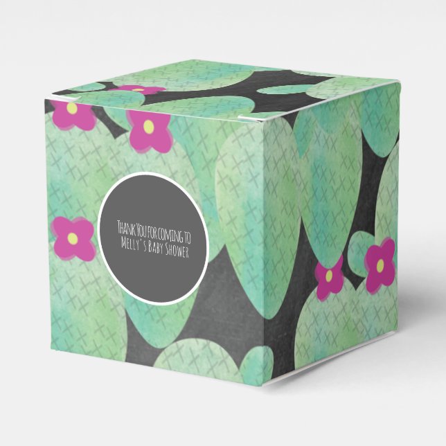 Ballotins Boîte de faveur de remerciement de motif de cactus (Verso)