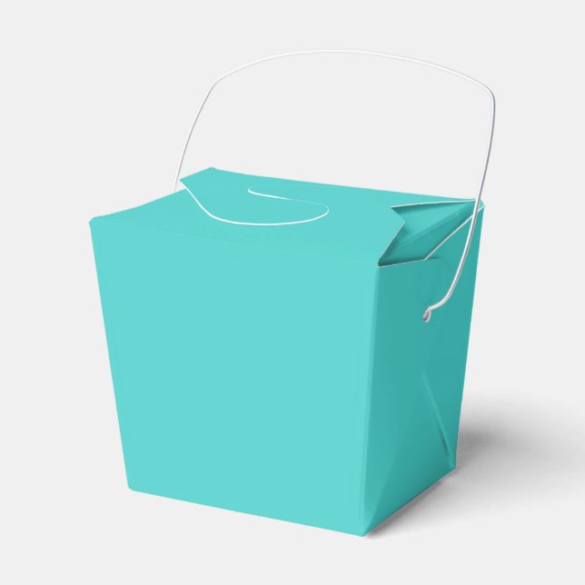 Ballotins Boîte de faveur de retrait de turquoise moyen (Verso)
