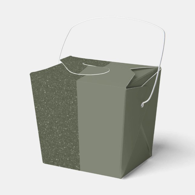 Ballotins Boîte de faveur de retrait personnalisée en vert m (Verso)