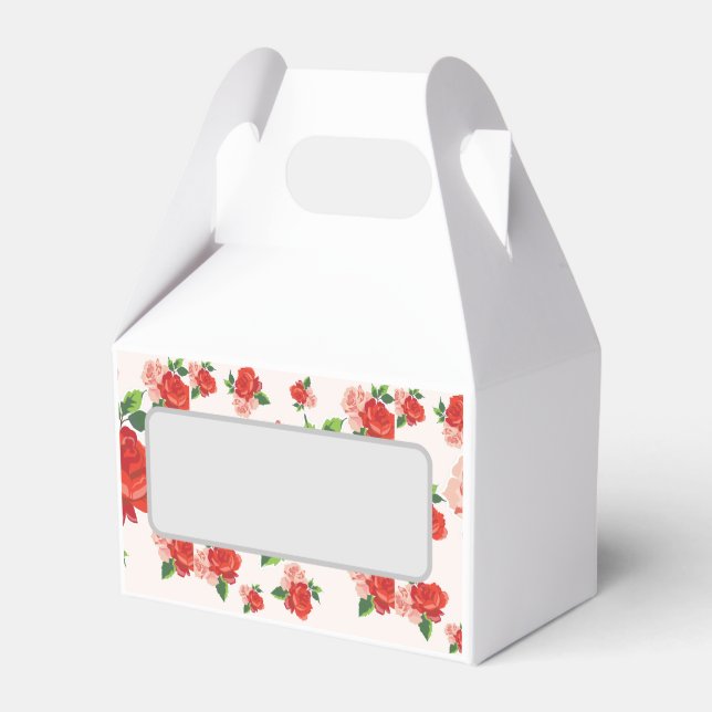 Ballotins Boîte de faveur de rose pour U (Verso)
