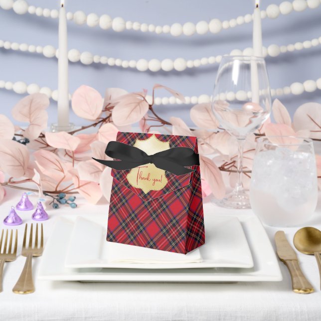 Ballotins Boîte de faveur de tartan écossais original Royal  (Mariage)