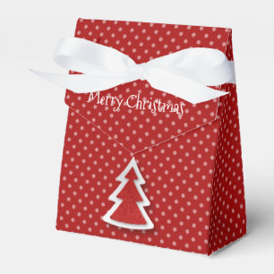 Ballotins Boîte de faveur de tente & Arbre de Noël Rouge et