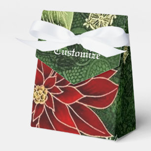 Ballotins Boîte de faveur de tente d'élégante poinsettia de 