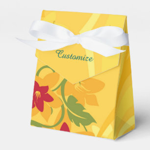 Ballotins Boîte de Faveur de Tente Florale Jaune Été Ensolei