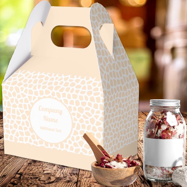 Ballotins Boîte de faveur de Terrazzo - Orange Peach Gable (Terrazzo - Orange Peach Gable Favor Box-Bath Salts by Leapfroglisics Shop)