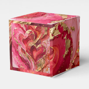 Ballotins Boîte de Faveur de Tourbillon d'Or Rouge et Rose