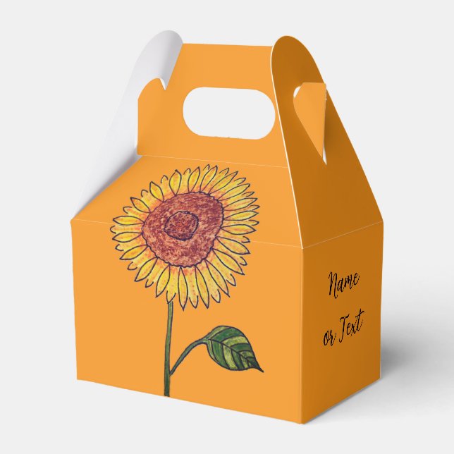 Ballotins Boîte de faveur de tournesol (Verso)