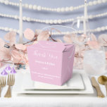 Ballotins Boîte de faveur de traitement de fête<br><div class="desc">Cette boîte de faveur de fête est présentée dans une couleur mauve élégante.
Personnalisez cet article et remplacez le texte d'exemple par le vôtre.
Conseil : Ajoutez simplement vos excellents traitements et un ruban de fête.</div>