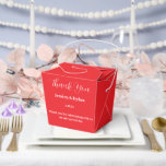 Ballotins Boîte de faveur de traitement de fête<br><div class="desc">Cette boîte de faveur de fête est présentée dans une élégante couleur rouge.
Personnalisez cet article et remplacez le texte d'exemple par le vôtre.
Conseil : il suffit d'ajouter vos excellents traitements et un ruban de fête.</div>