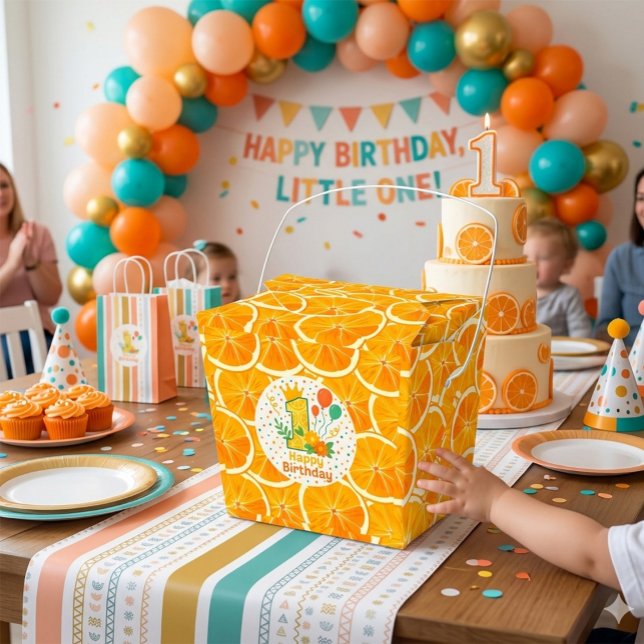 Ballotins Boîte de faveur de tranche d'orange Citrus (Créateur téléchargé)