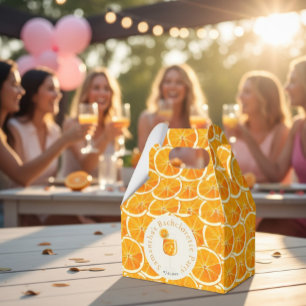 Ballotins Boîte de faveur de tranche d'orange Citrus