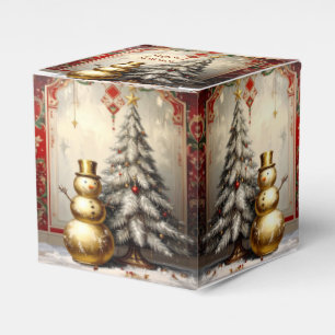 Ballotins Boîte de faveur de vacances d'arbre de Noël de bon
