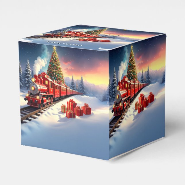 Ballotins Boîte de faveur de vacances d'arbre de Noël de tra (Verso)