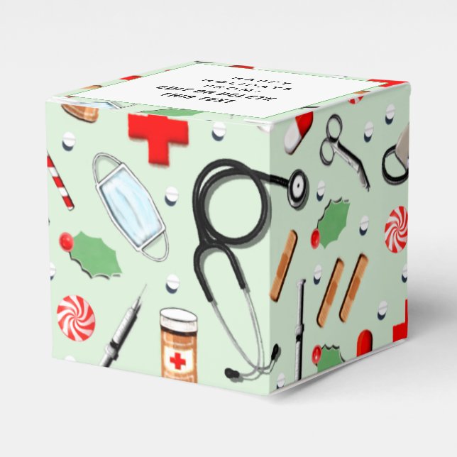 Ballotins Boîte de faveur de vacances pour infirmière (Verso)