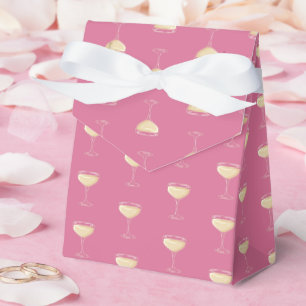 Ballotins Boîte de faveur de verre à champagne rose pour la
