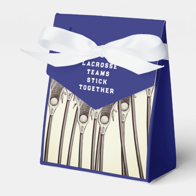 Ballotins Boîte de faveur d'équipe de crosse bleue (Verso)
