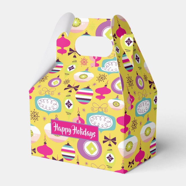Ballotins Boîte de faveur d'ornements de Noël rétro (Verso)
