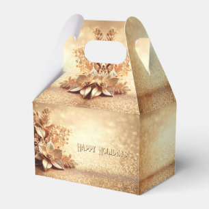 Ballotins Boîte de Faveur Étoile de Noël Dorée