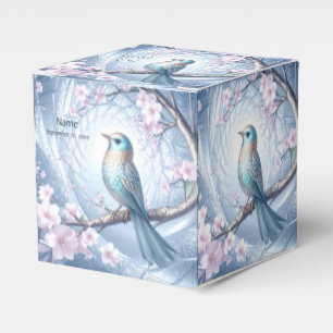 Ballotins Boîte de faveur florale Blue Bird