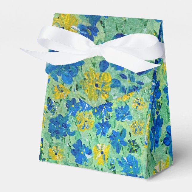 Ballotins Boîte de Faveur Florale Ne m'oubliez pas (Verso)