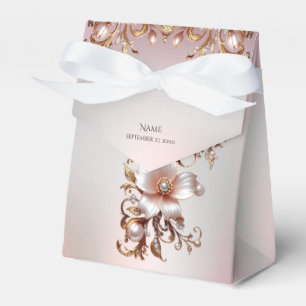 Ballotins Boîte de Faveur Florale Rose Décorative