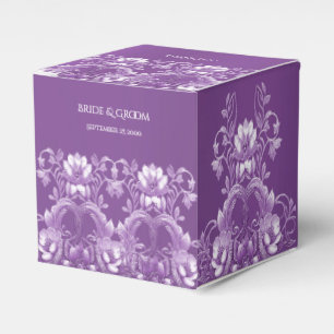 Ballotins Boîte de faveur florale violette