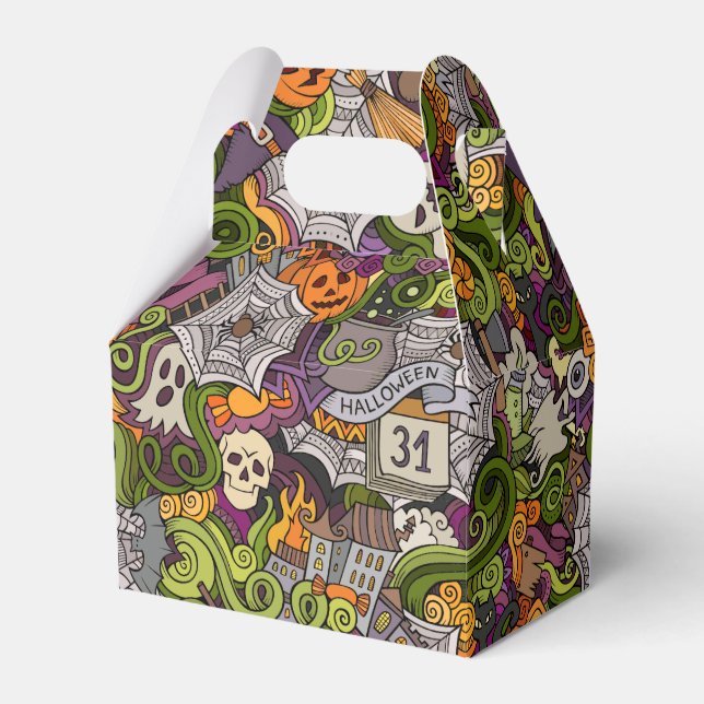 Ballotins Boîte de faveur Halloween effrayante (Verso)