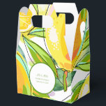 Ballotins Boîte de faveur jaune de jardin de citron d'aquare<br><div class="desc">Boîte de faveur jaune de jardin de citron d'aquarelle moderne .</div>