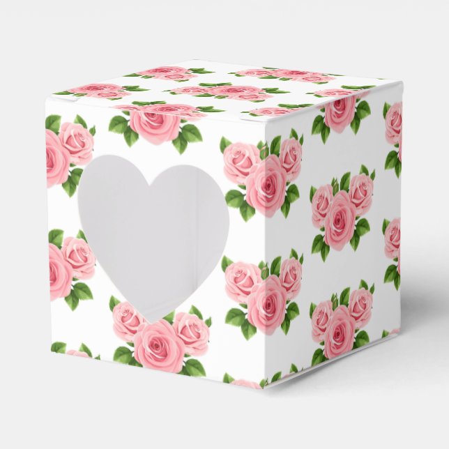 Ballotins Boîte de Faveur Mariage avec fenêtre Coeur (Verso)