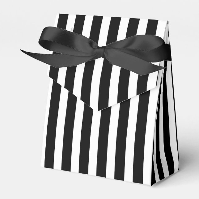 Ballotins Boîte de faveur noir et blanc (Verso)
