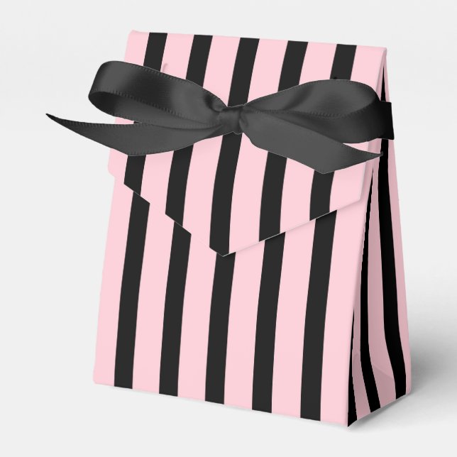 Ballotins Boîte de faveur rose et noir (Verso)