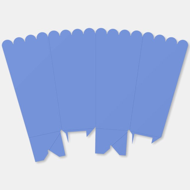 Ballotins Boîte de Faveur Simple Chic Élégant Bleu Uni Moder (Déplié)