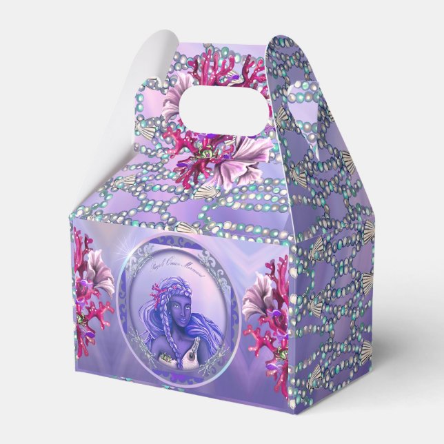 Ballotins Boîte de Faveur Sirène Océan Violet (Verso)