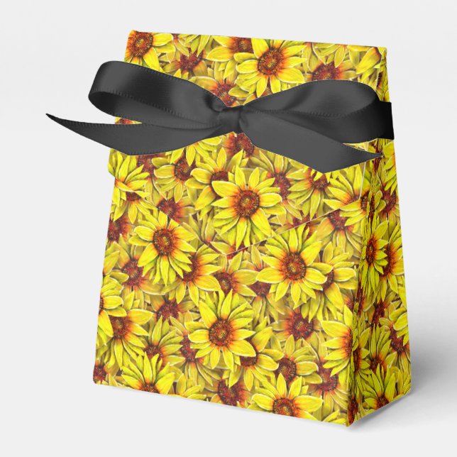Ballotins Boîte de Faveur Tournesol (Verso)