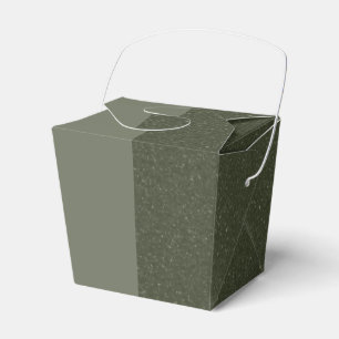 Ballotins Boîte de faveur verte mousse personnalisée moitié