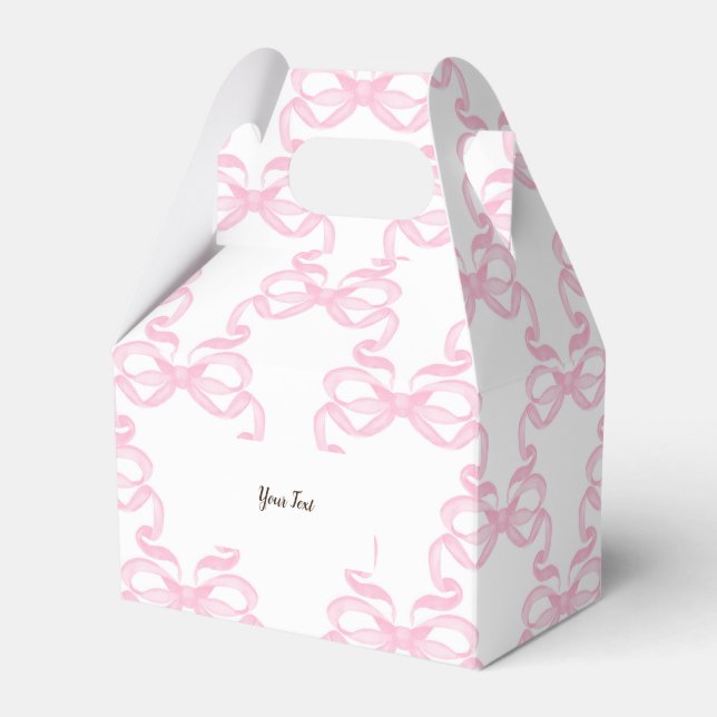 Ballotins Boîte de faveurs à rubans roses (Verso)
