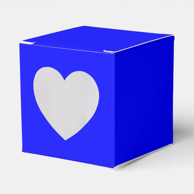 Ballotins Boîte de faveurs Cœur Bleu (Verso)