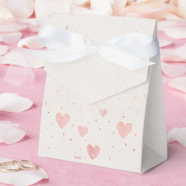 Ballotins Boîte de faveurs Cœurs Rose Tendre (Mariage)