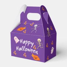 Boîte de Faveurs de Halloween Violet Mignon