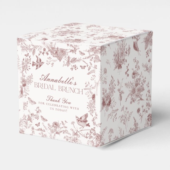 Ballotins Boîte de Faveurs de Petit-Déjeuner de Mariage Flor (Verso)