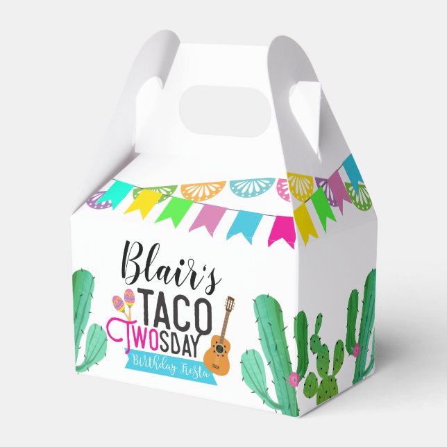 Ballotins Boîte de faveurs Taco Twosday (Verso)