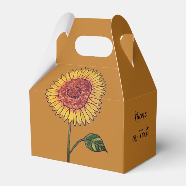 Ballotins Boîte de faveurs Tournesol (Verso)