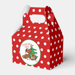 Ballotins Boîte de favoris de chien teckel ambiance de Noël