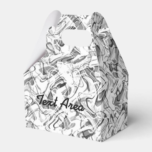 Ballotins Boîte de Fête Abstraite Grise et Blanche de Fumée (Verso)