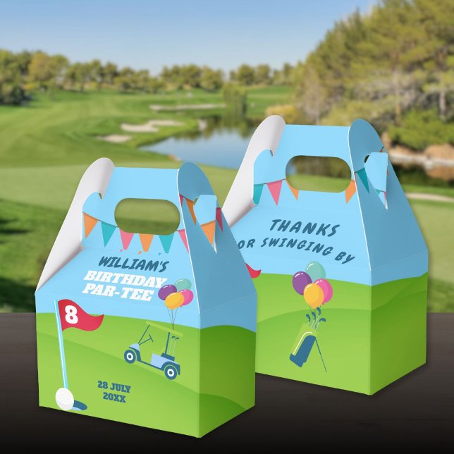 Ballotins Boîte de fête d'anniversaire sur le thème de Golf (Golf Theme Birthday Party Partee Favor Boxes)