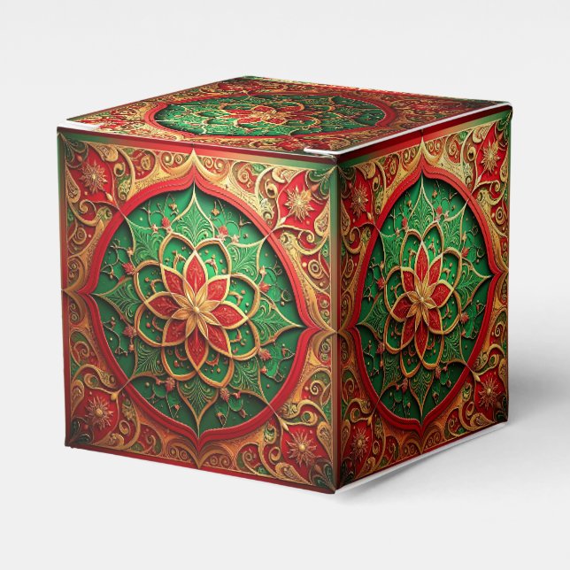 Ballotins Boîte de Fête Décorative Rouge Vert (Verso)
