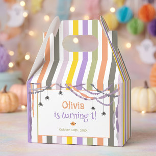Ballotins Boîte de fête Halloween rayée pour cadeaux de fête
