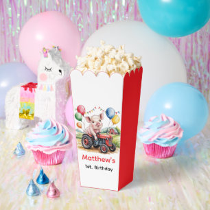 Ballotins Boîte de Fête pour 1er Anniversaire avec Cochon su